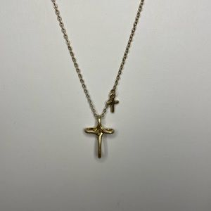 Area Stars gold plated cross necklace